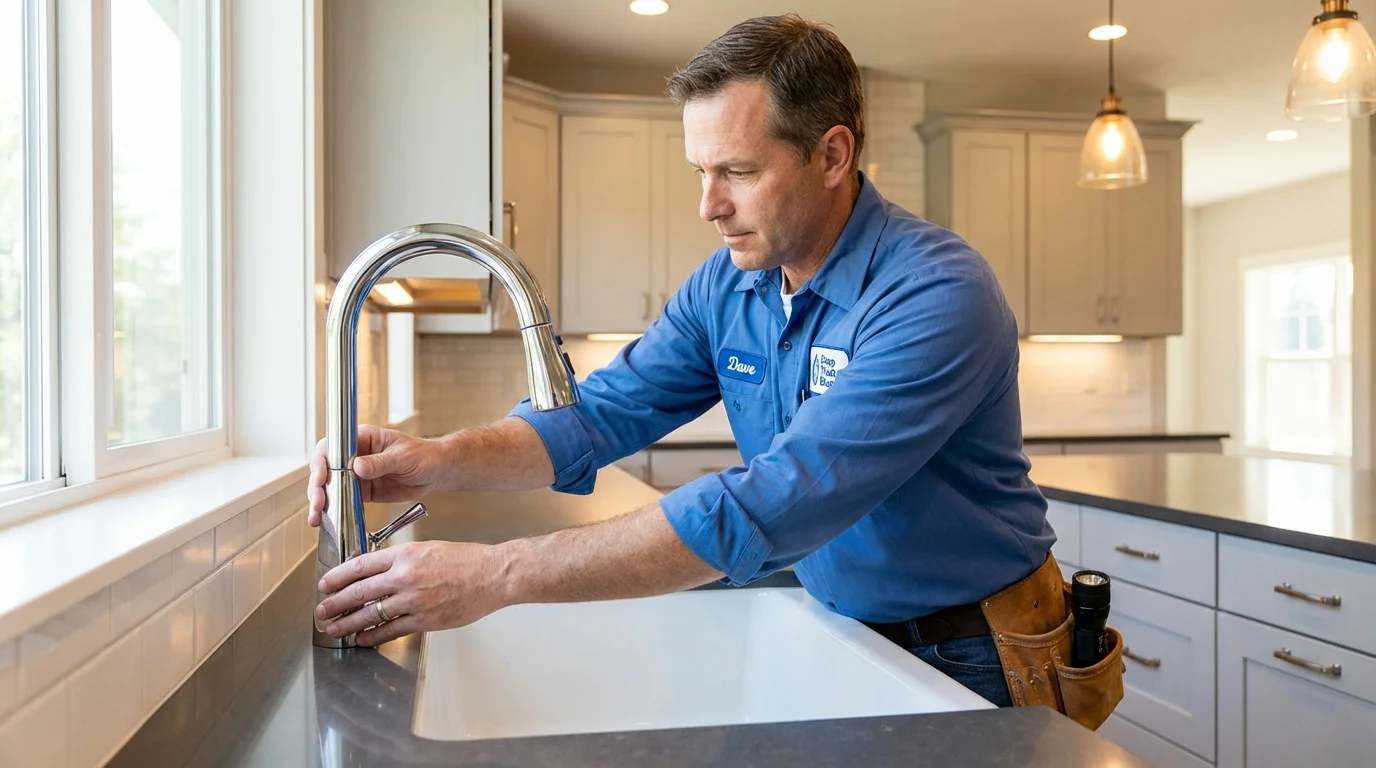 Kitchen faucet installation by Johns Plumbing LLC in Trinity